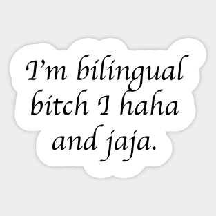 bilingual Sticker